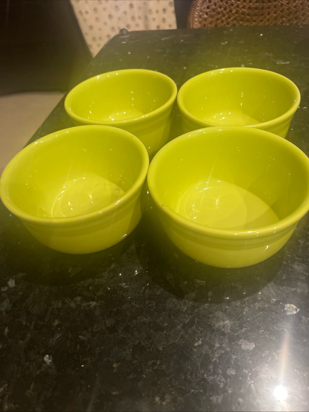 4 Homer Laughlin HLC Fiesta Lemongrass Green Gusto Bowl 28oz Retired New